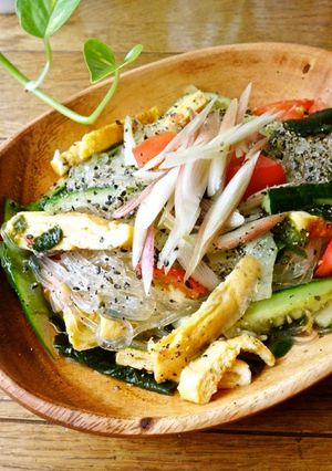 夏野菜たっぷり冷たい春雨サラダ♬-レシピのメイン写真