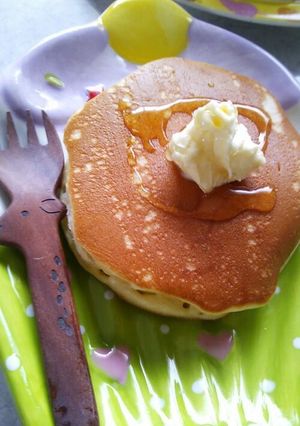 フワフワ分厚いハニーホットケーキ♪-レシピのメイン写真