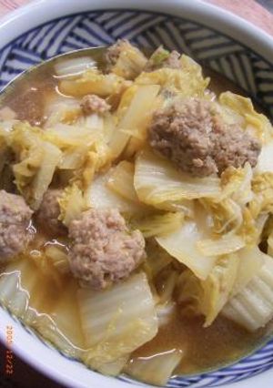 ガッテン流白菜と肉団子の煮込み-レシピのメイン写真