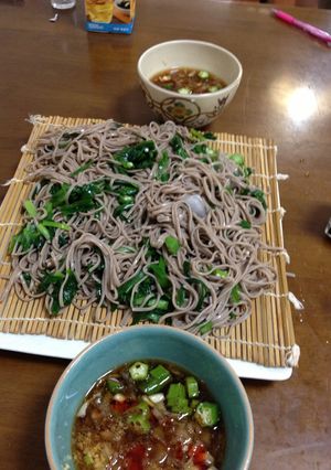 野菜好きのためのニラそばのつけそば-レシピのメイン写真