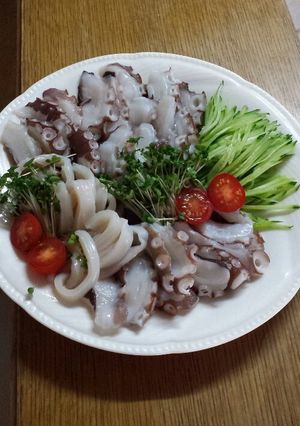 真ダコの絶品刺身盛り-レシピのメイン写真