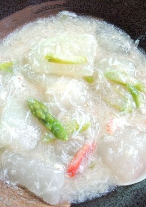 冬瓜とアスパラの蟹あんかけ-レシピのメイン写真