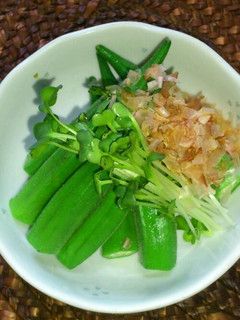 私の一番好きな食べ方♪おくらお浸し-レシピのメイン写真