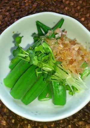 私の一番好きな食べ方♪おくらお浸し-レシピのメイン写真