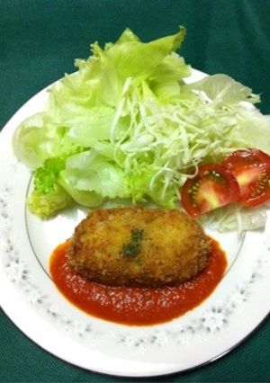 きのこクリームコロッケ トマトソース添え-レシピのメイン写真