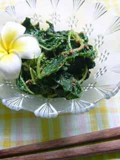 フラックスシード☆ヒユ菜和え-レシピのメイン写真