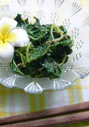 フラックスシード☆ヒユ菜和え-レシピのメイン写真