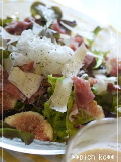 生ハムとイチヂクのサラダ-レシピのメイン写真