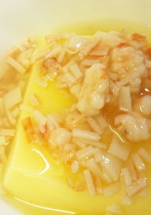 卵豆腐☆簡単☆冷たいエビカニカマ餡かけ-レシピのメイン写真
