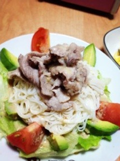 冷しゃぶサラダそうめん-レシピのメイン写真