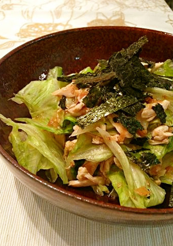 ささ身とレタスの美味しぃ～梅和え-レシピのメイン写真