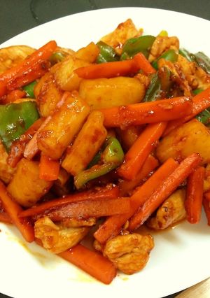 鶏と根菜のピリ辛オイスター炒め-レシピのメイン写真