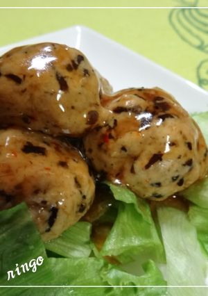 はんぺん加えてふわふわ♪ひじき入り肉団子-レシピのメイン写真