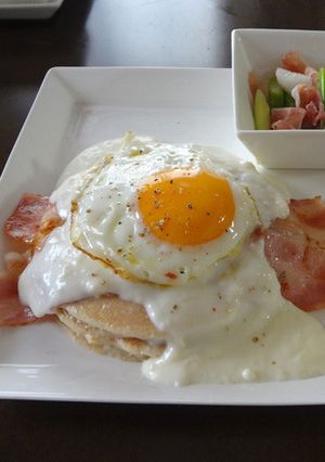 全粒粉のクロックマダムパンケーキ-レシピのメイン写真