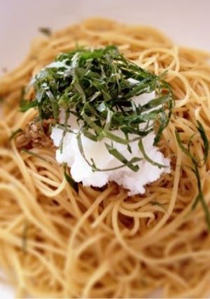 簡単美味しい！じゃこと大葉の和風パスタ-レシピのメイン写真