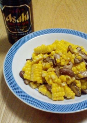 コーンとしいたけのバター炒め☆-レシピのメイン写真