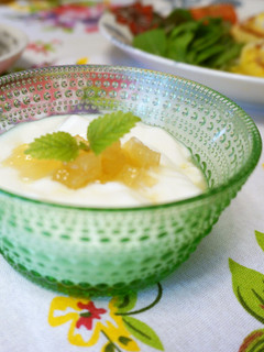 朝食に*ヨーグルトの梨ジャム添え-レシピのメイン写真
