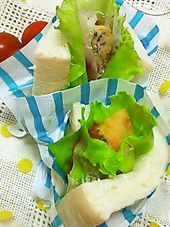 ふんわり食パンで♡♡ナゲットチリサンド♡-レシピのメイン写真