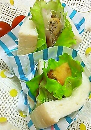 ふんわり食パンで♡♡ナゲットチリサンド♡-レシピのメイン写真