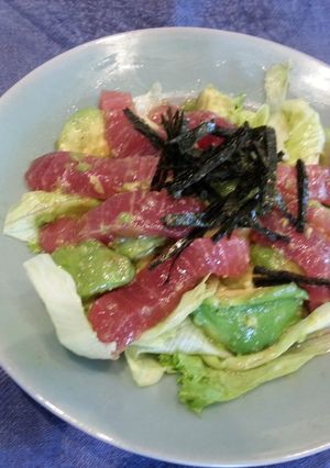 マグロとアボカドのわさび醤油サラダ-レシピのメイン写真