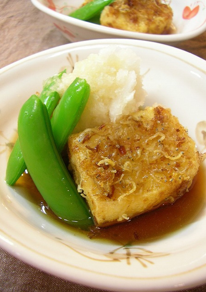 カリッとサクッと♪ジャコとおかかで揚げだし豆腐-レシピのメイン写真