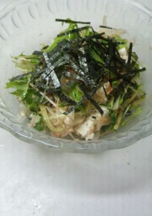 水菜と豆腐の韓国サラダ-レシピのメイン写真