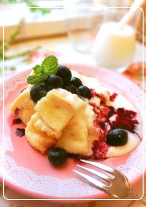 ふんわり♡クリチパンケーキ♡-レシピのメイン写真