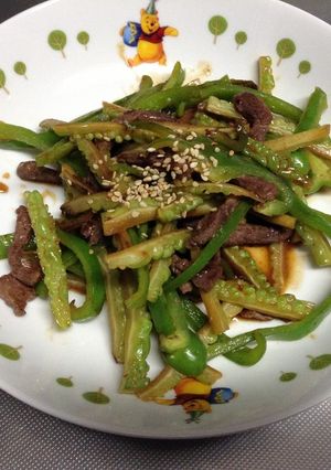ゴーヤdeチンジャオロース風!-レシピのメイン写真