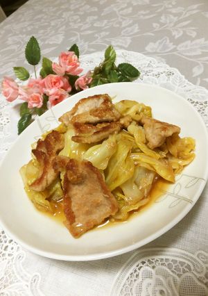 春キャベツと豚のハチミツ生姜焼き-レシピのメイン写真