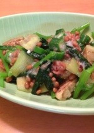 茄子とオクラと納豆辛味梅和え-レシピのメイン写真