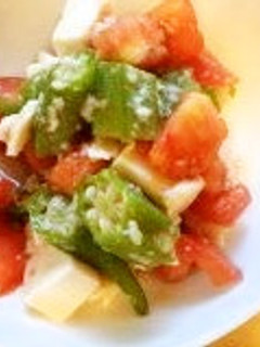 □簡単□オクラ・トマト・豆腐の塩糀和え-レシピのメイン写真