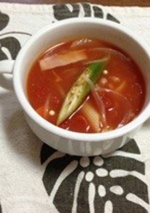 押し麦入りミネストローネ♪-レシピのメイン写真