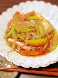 フライパン1つ☆野菜あんかけ豆腐ステーキ-レシピのメイン写真