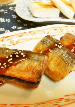 *秋刀魚の唐揚げ・わさびソース*-レシピのメイン写真