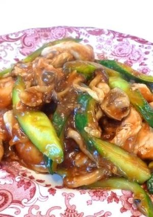 鶏胸肉ときゅうりの甘味噌酢炒め-レシピのメイン写真
