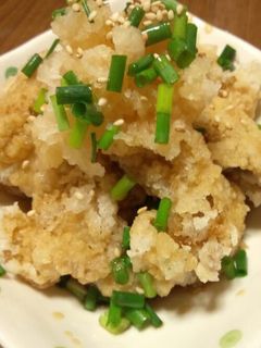 サックサク♡鶏皮唐揚げ♡ポン酢かけ-レシピのメイン写真