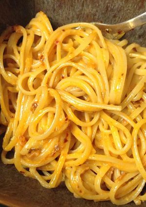 食べるラー油×キムチのパスタ-レシピのメイン写真