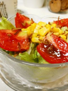 *朝食に*レタスとコーンのサラダ*-レシピのメイン写真