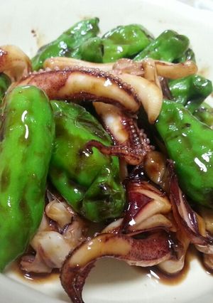 簡単！短時間！ししとうとイカの甘辛炒め-レシピのメイン写真