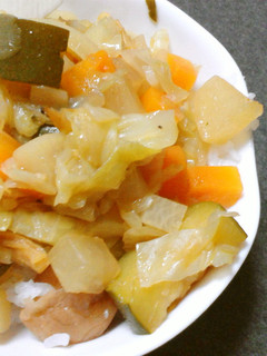乾物と夏野菜のスープカレー♪-レシピのメイン写真