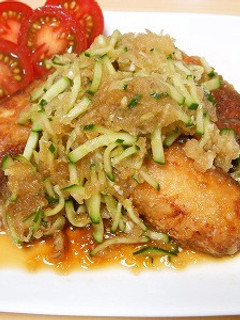 ポン酢で作る薬味ドーンのさば竜田揚げ-レシピのメイン写真