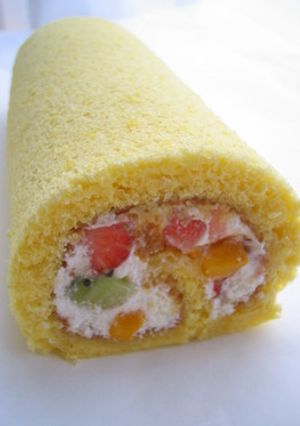 クリスマスケーキ★２００５年（トライフルロールケーキ）-レシピのメイン写真