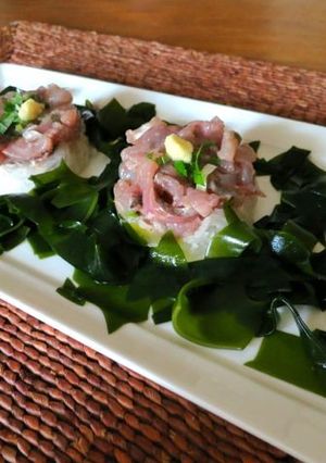 洋風鰺のたたき (バルサミコ風味)-レシピのメイン写真