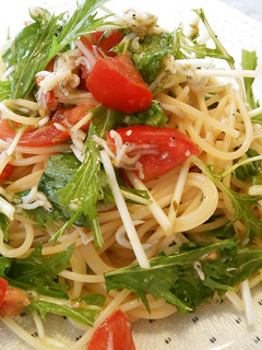 しらすと水菜の冷製パスタ♪-レシピのメイン写真