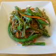 いんげんと茎わかめのマヨ胡麻和え