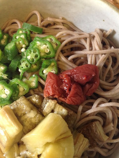 オクラと焼きなすのっけ蕎麦♪夏-レシピのメイン写真