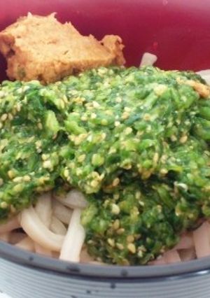 オクラとモロヘイヤのネバネバうどん-レシピのメイン写真