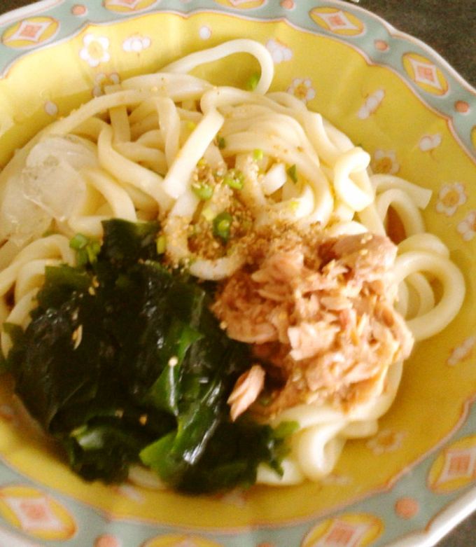 簡単おいしい☆ツナわかめの冷やしうどん♪-レシピのメイン写真