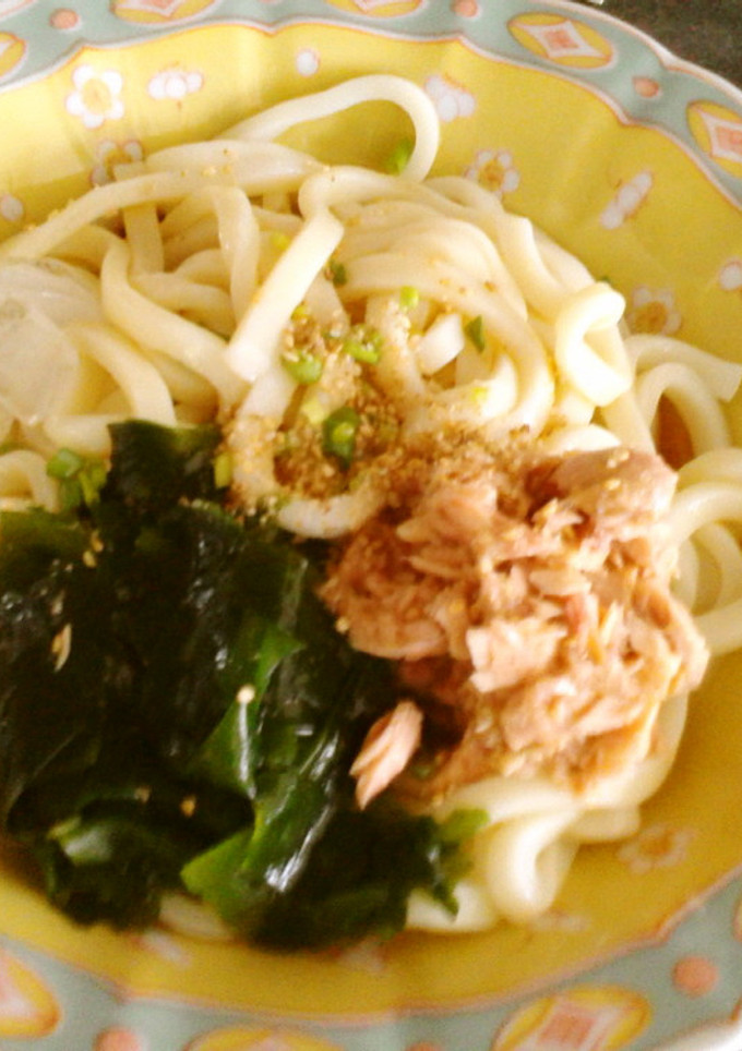 簡単おいしい☆ツナわかめの冷やしうどん♪-レシピのメイン写真