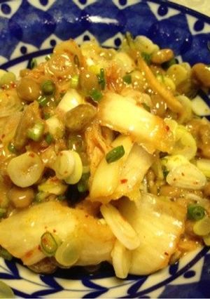 疲れた時は★納豆キムチねぎ卵★混ぜるだけ-レシピのメイン写真